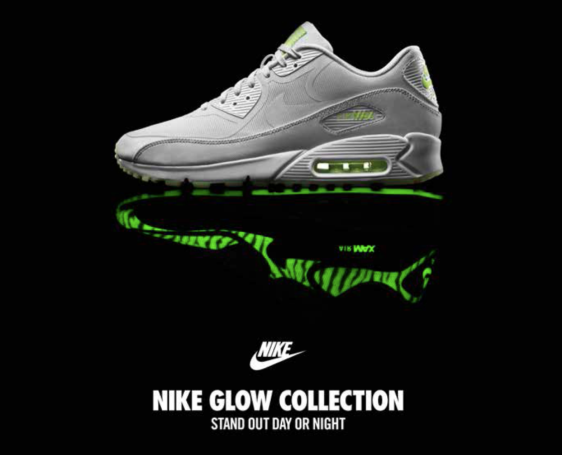 glowing nike shoes