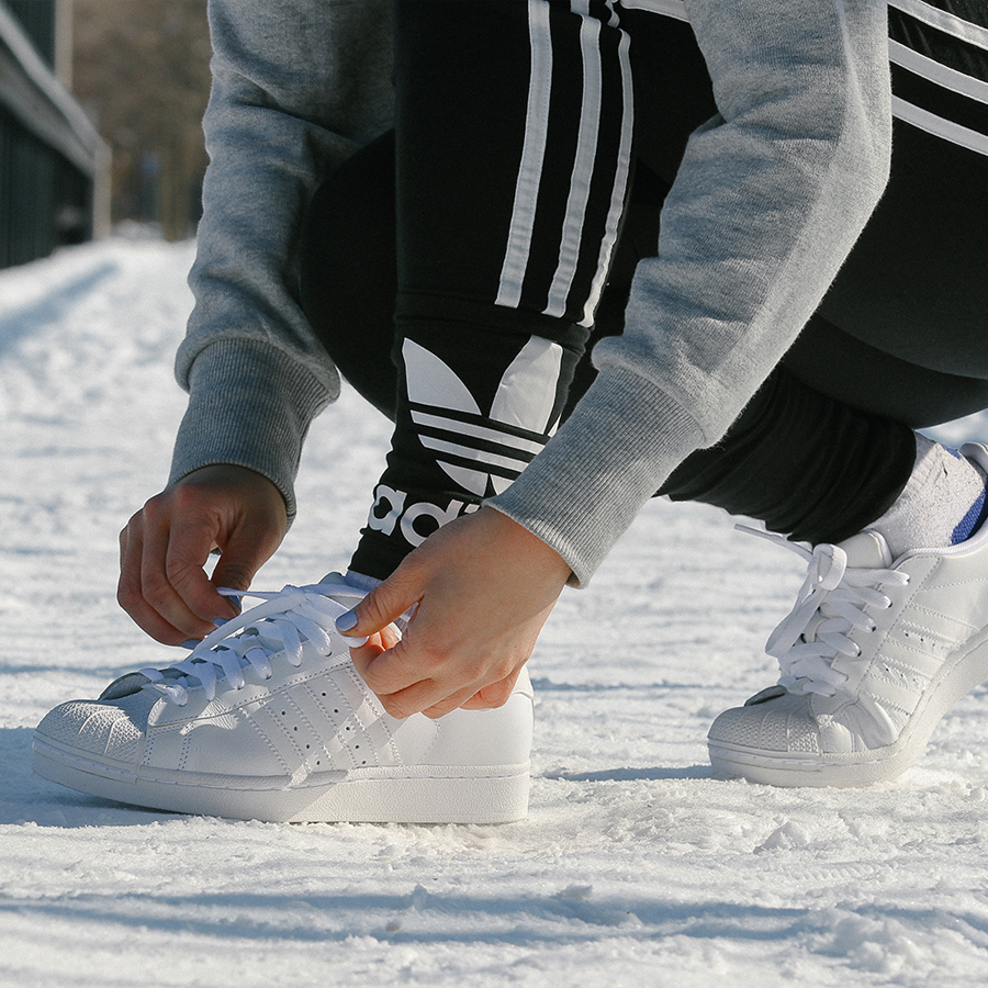 adidas superstar white on feet