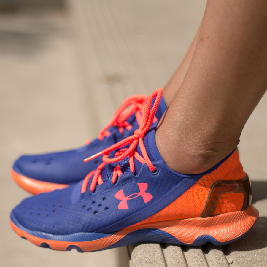 under armour shoes blue and orange