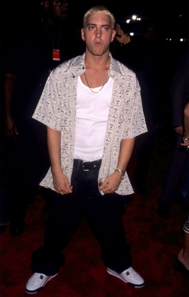 Eminem in the Air Jordan 4 Retro "White Cement"