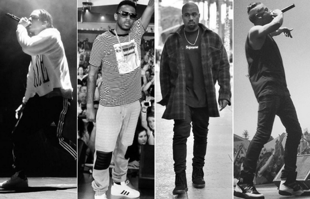 rappers wearing adidas superstar