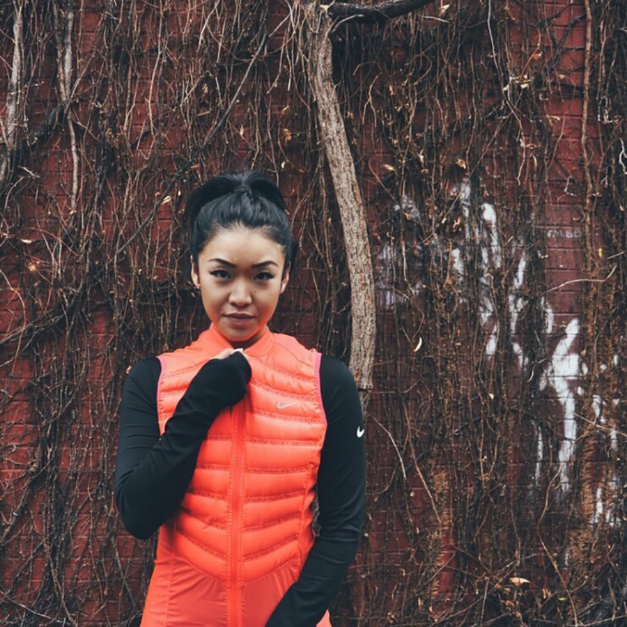 Anna Bediones @atothebed in the Nike Pro Aeroloft 800 Vest