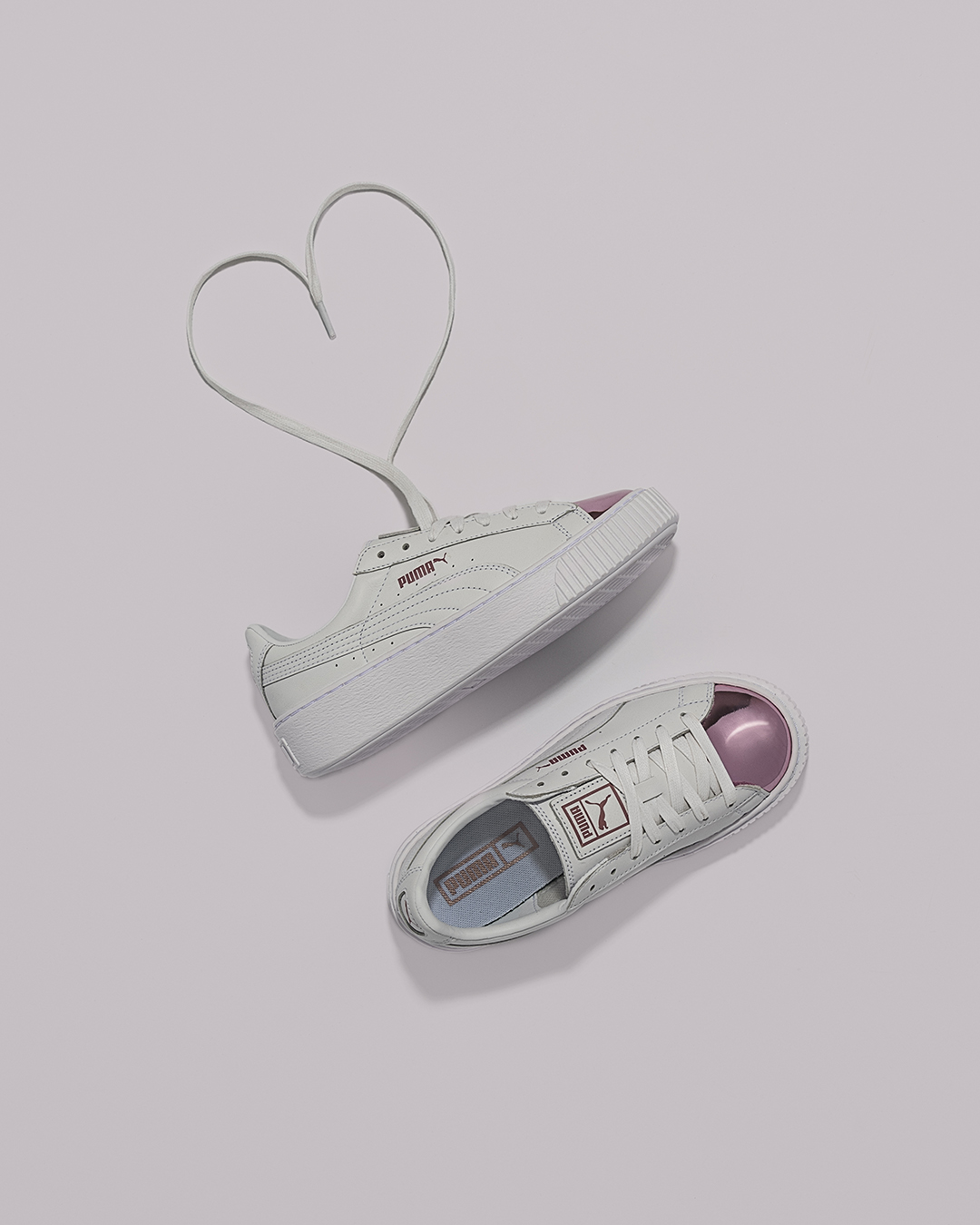 puma basket platform metallic puma basket platform metallic