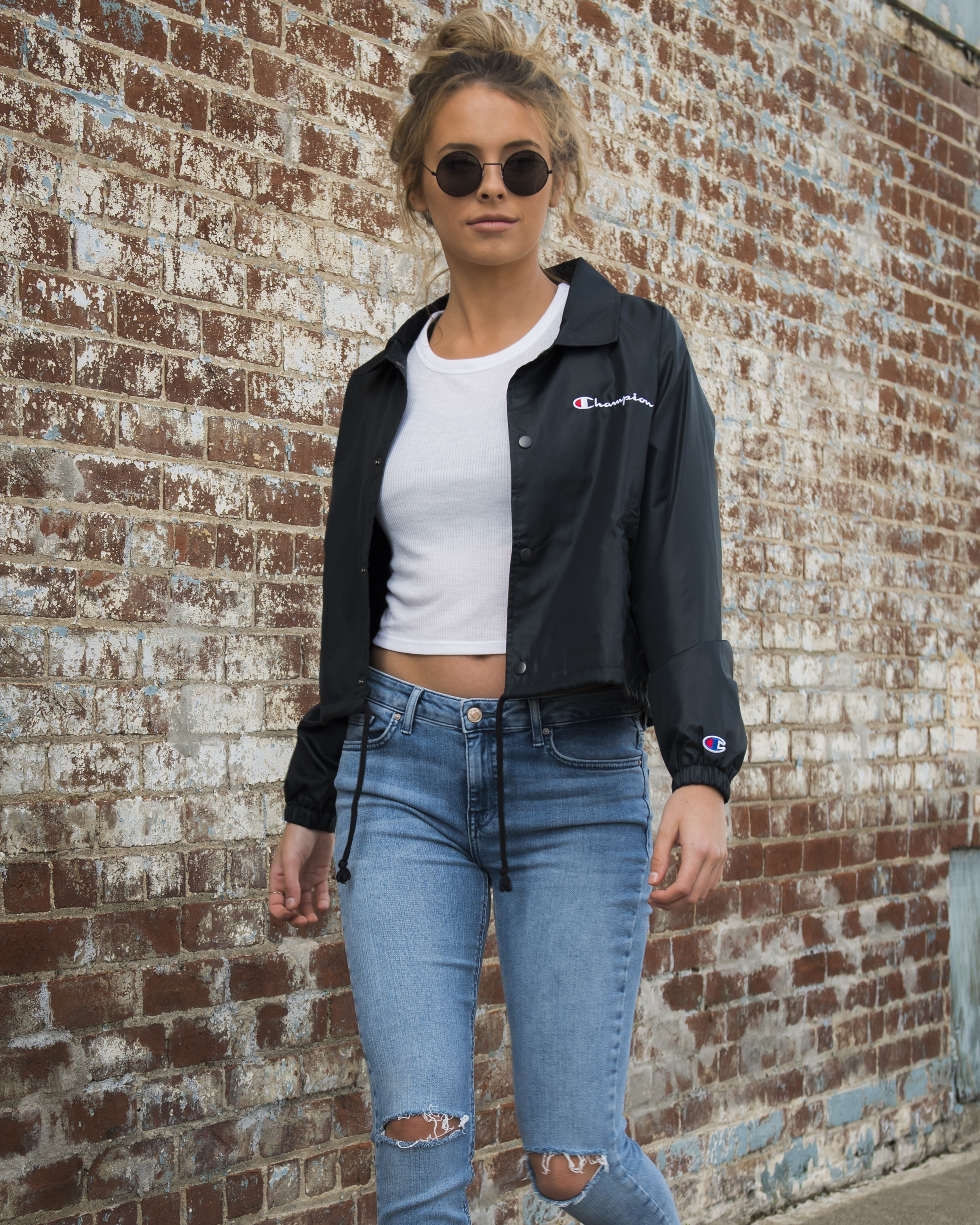 cropped coach jacket