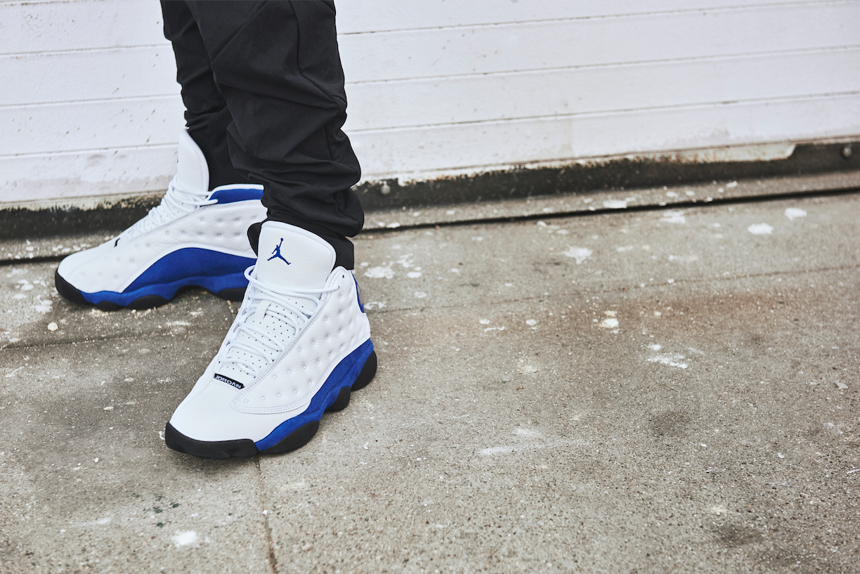 white and blue 13s jordans