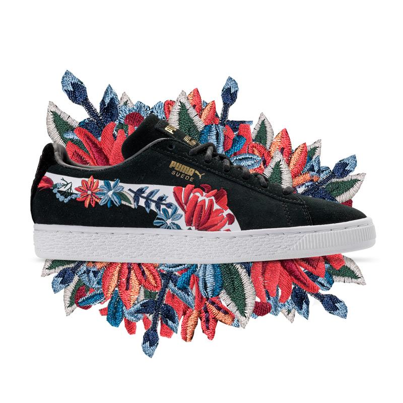 puma suede embroidery