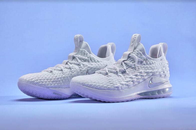 lebron 15 low cut white