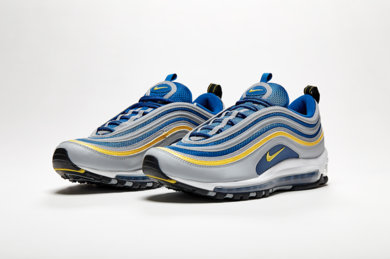 grey blue and yellow air max 97