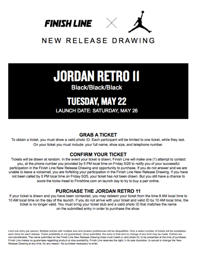 Air jordan outlet 11 raffle