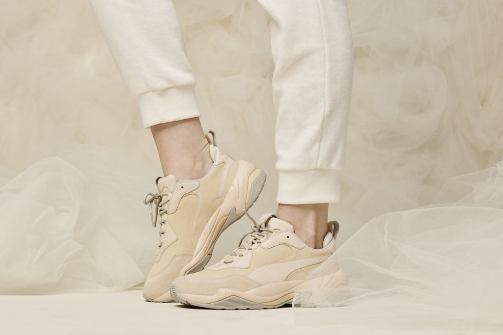 puma thunder desert white womens