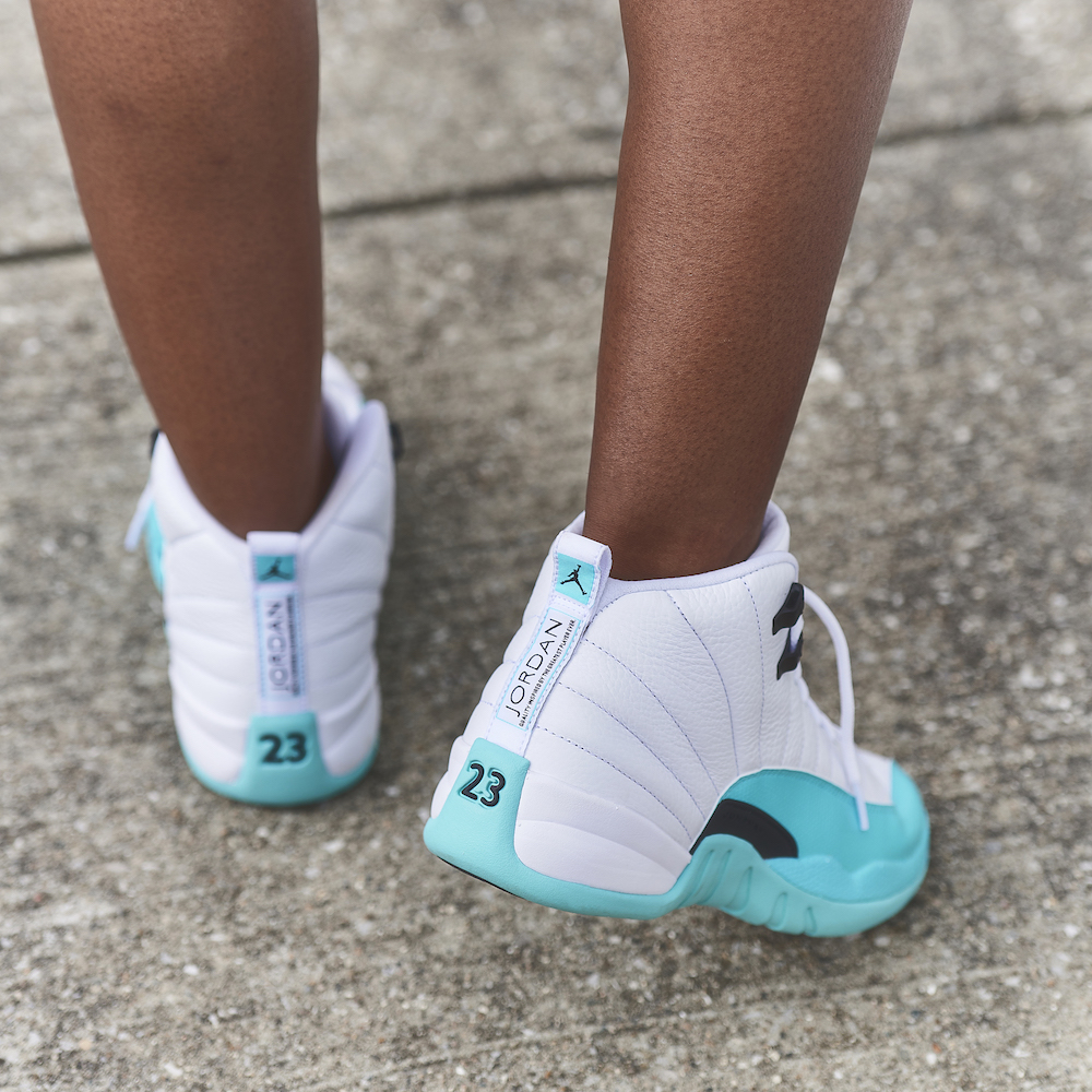 jordan retro 12 teal and white