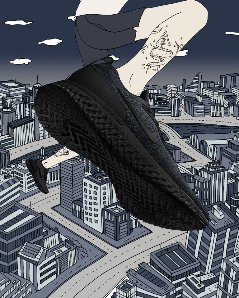 nike epic phantom react flyknit triple black