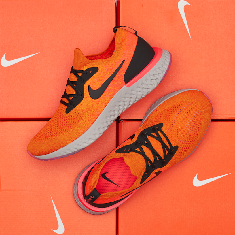 nike epic react flyknit orange