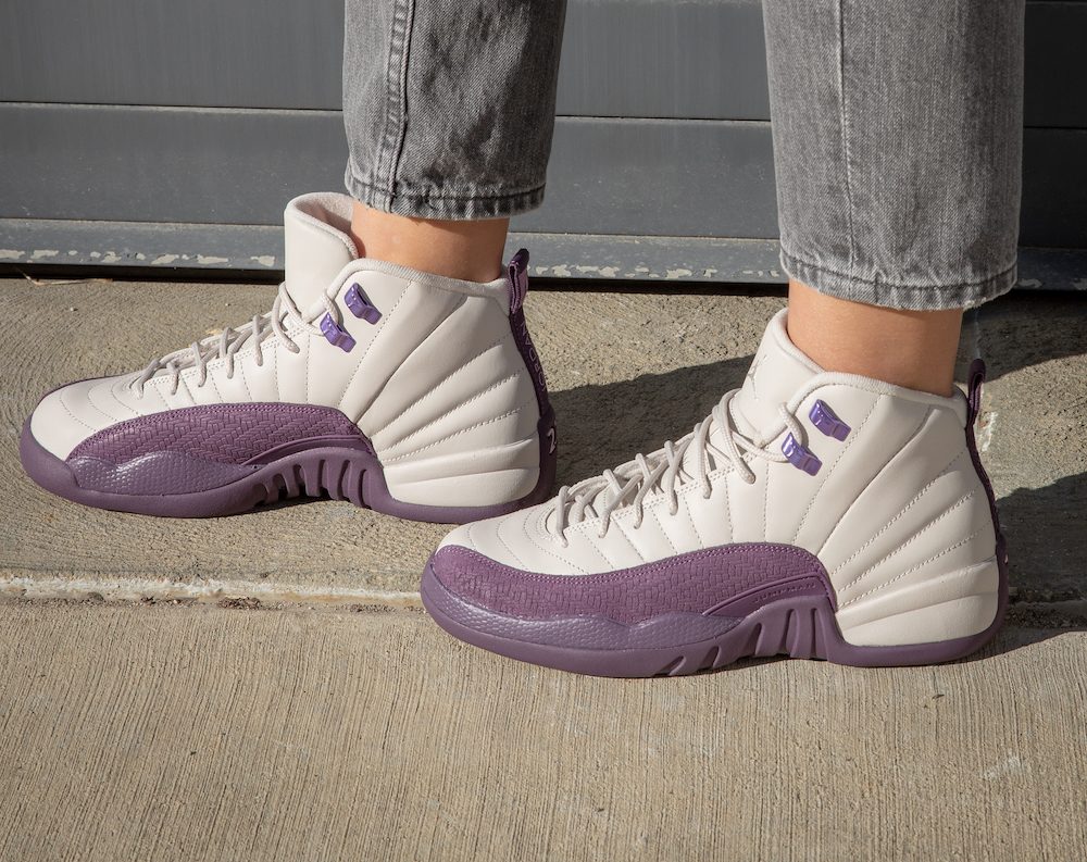 buy \u003e jordan retro 12 purple and white 