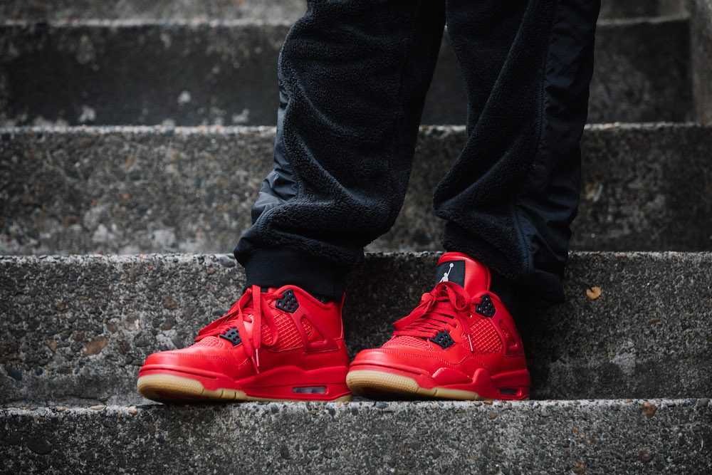 womens retro 4 red