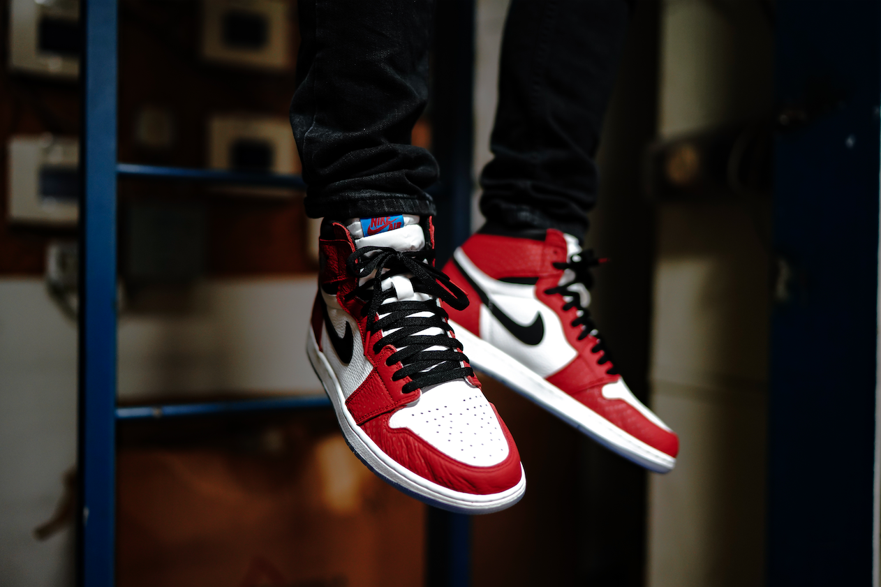 jordan retro 1 high og spider man