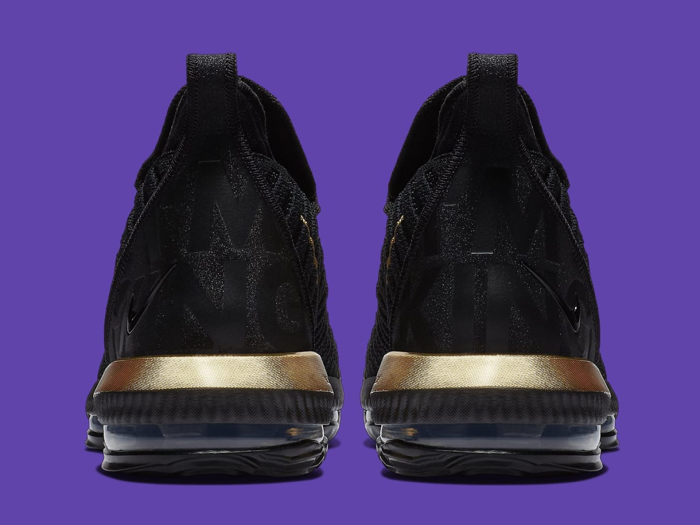 lebron xvi black metallic gold