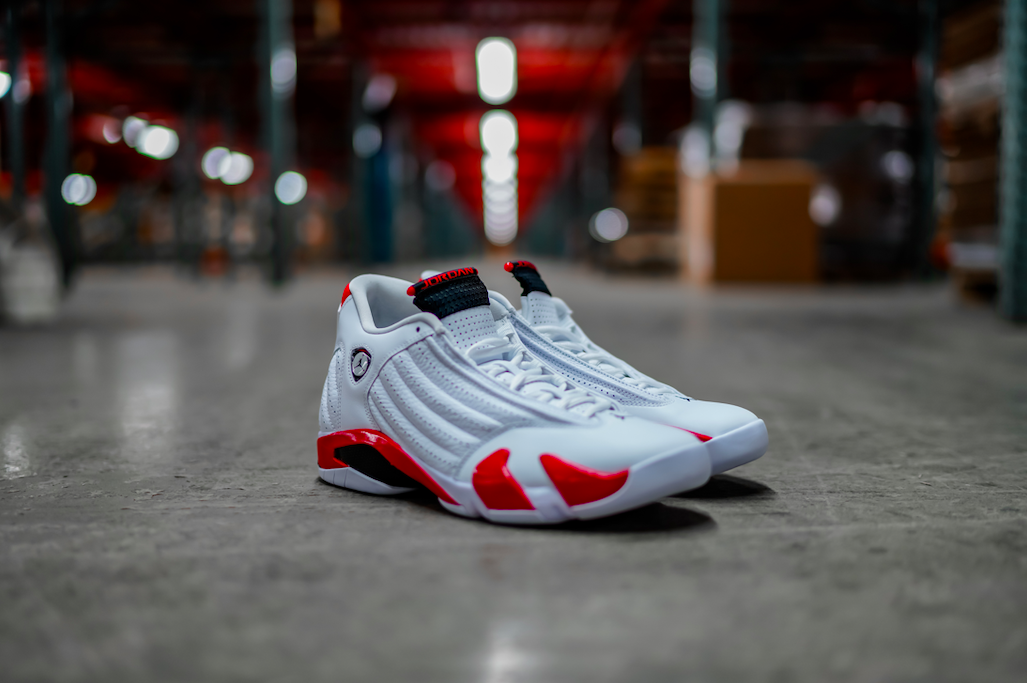 jordan 14 white and red