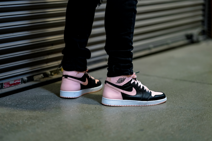 jordan 1 high top pink and black