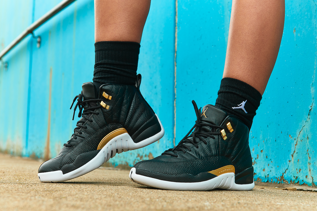 black and gold jordans finish line