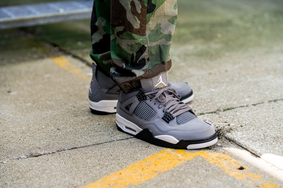 cool grey jordan 4 on feet