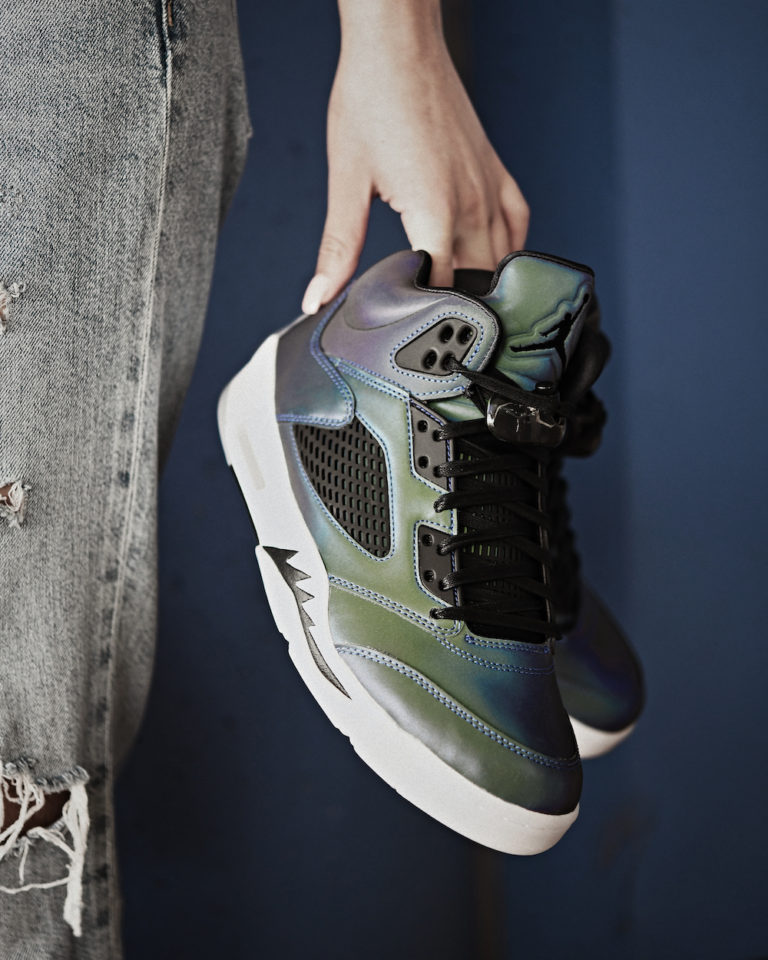jordan 5 oil grey on feet