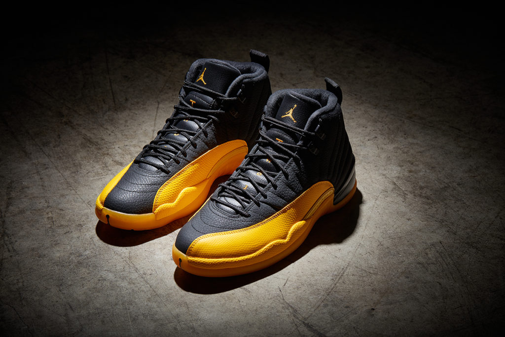 black and yellow 12 jordans