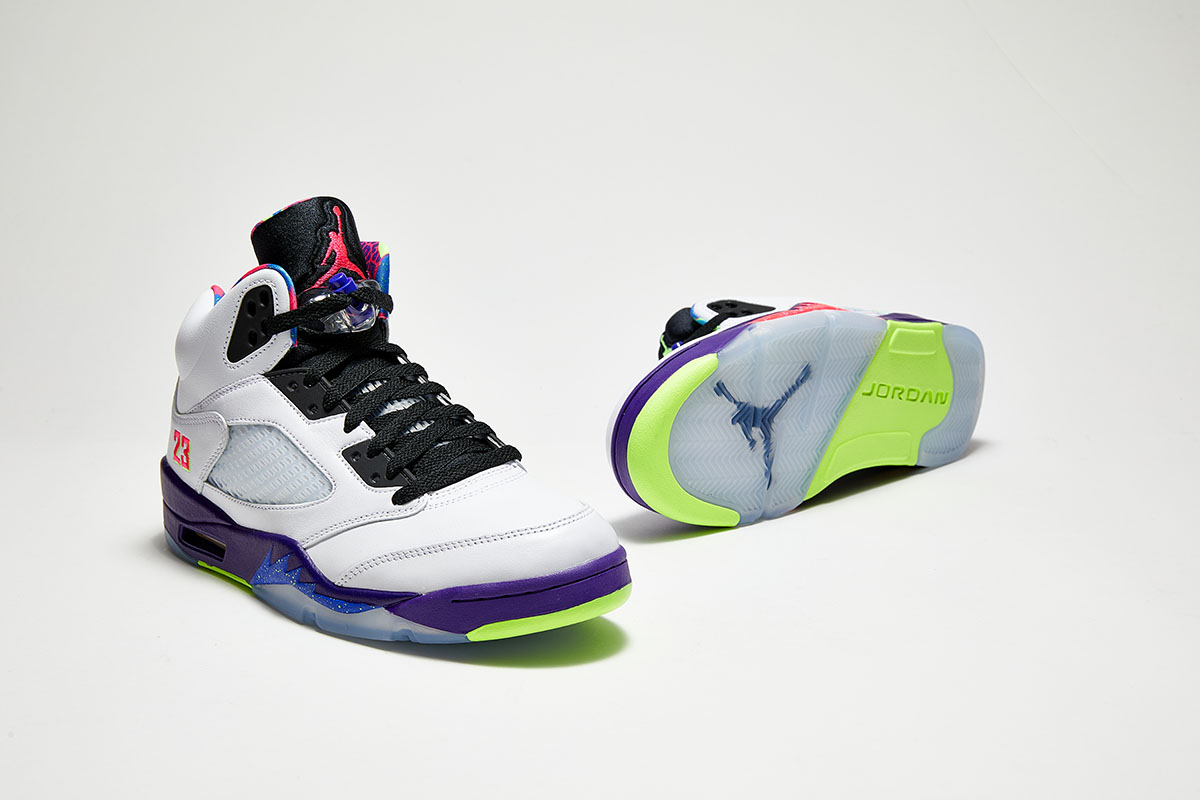 retro 5 white ghost green