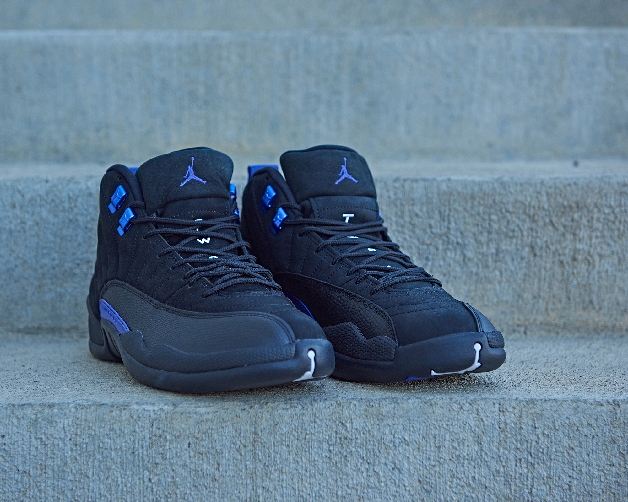 air jordan 12 black blue